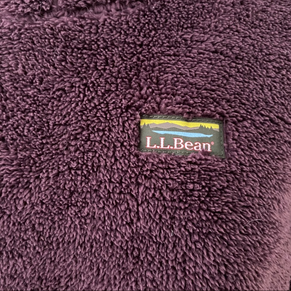 LL Bean Hi Pile fleece pullover hoodie - Picture 5 of 8
